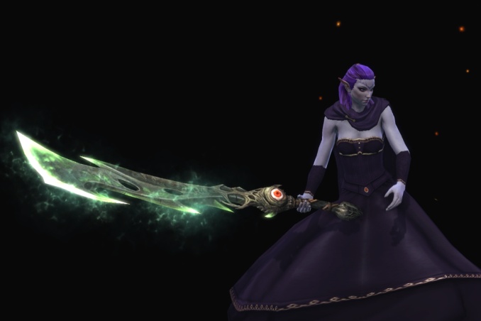 Weapon skin from item upgradeTwo Handed - Two Handed SwordNightmarish Edge of Insanity