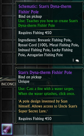 Side Quests - Uncle Stan Pole Lure - Stans Dyna-therm Fishin Pole Recipe